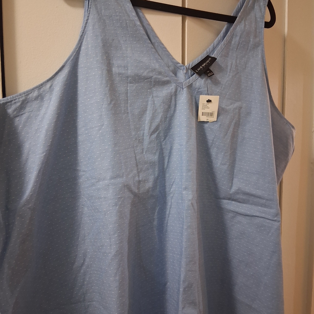 Lane Bryant Pale Blue Ladies V-Neck Tank Top Plus SIZE 26
